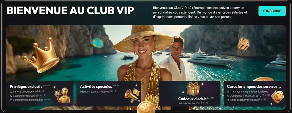 Statut Betriviera présentant le programme VIP pour les joueurs