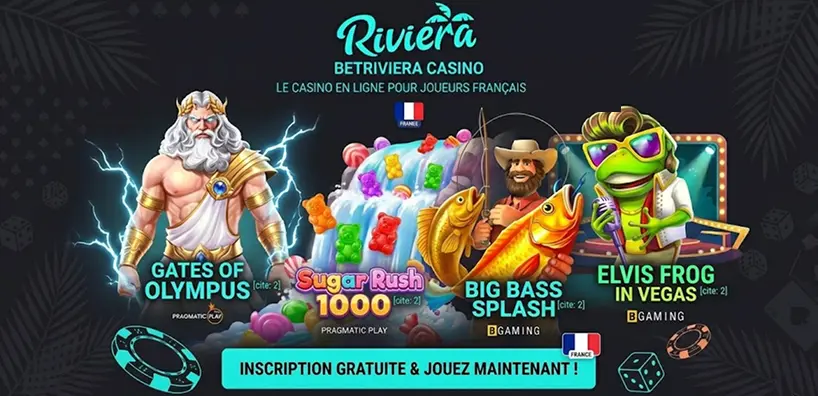 Menu catégories Betriviera casino pour naviguer entre les jeux